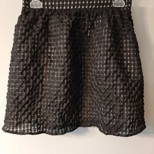 Women's Eyeshadow Skirt Size M Sheer Black Pattern Over White